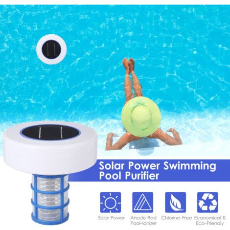 Solar-poolionisator, Solarbetriebener Poolreiniger, Reinigungsgerät Für Pools, Spas Und Springbrunnen, Abs + Stahldraht