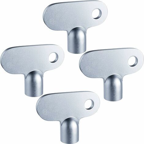 Clé De Purge Radiateur – Lot De 4 Clés En Alliage De Zinc – Pour Vannes De Purge – Dimensions 3 X 2 Cm – Compatible Avec Plusieurs Systèmes De Chauffage