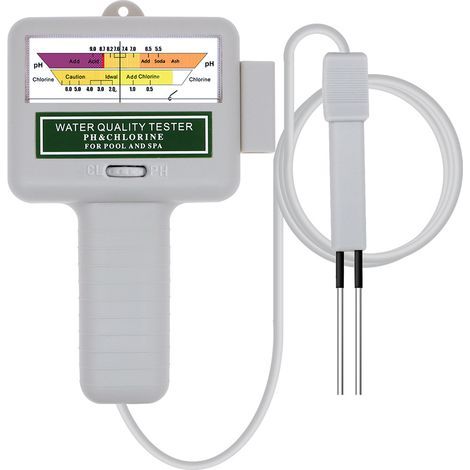 Testeur Eau Ph-chlore - Moniteur Numérique Portable Pour Analyse Qualité Eau Piscine Et Spa - Kit D'Analyse Électronique - 1 Pièce