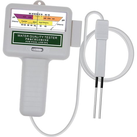 Testeur Eau - Ph Et Chlore Numérique Portable - Pour Piscine Spa - Affichage Led - Précision Haute - 1 Pièce
