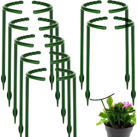 14 Tuteurs Pour Plantes, Tuteurs Demi-ronds, Supports Pour Fleurs De Jardin Pour Tomates, Hortensias Et Plantes En Pot, 16 Cm De Large X 26 Cm De Haut