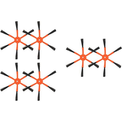 Lot De 6 Brosses Latérales De Rechange Pour Balayeuse, Orange-aquaforge