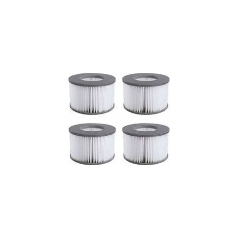 Lot De 4 Cartouches Filtrantes De Rechange Pour Piscines Gonflables Et Spas Mspa