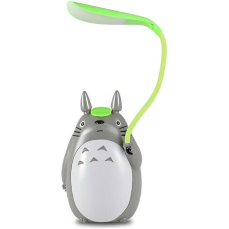 Lampe De Bureau De Chargement Usb Cartoon Totoro, Veilleuse Créative À Double Usage (ventre Blanc Chinchilla)
