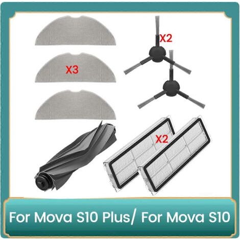Barkbusters Lot De 8 Pièces De Rechange Pour Aspirateur Mova S10 Plus/mova S10 : Brosse Principale, Rouleau Et Brosse Latérale