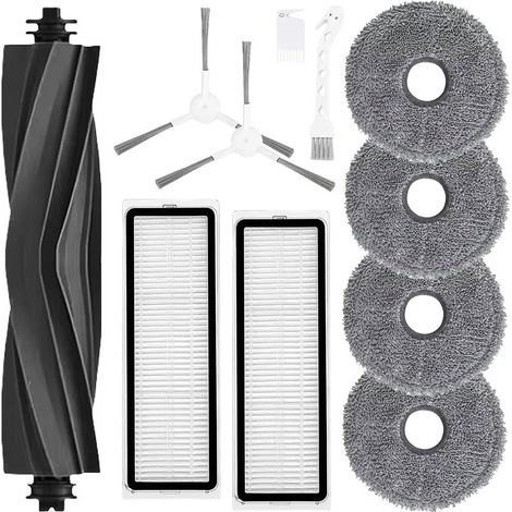 Kit D'Accessoires De Rechange Compatible Avec Dreame Bot L10 Prime/pro - Aspirateur Robot, Brosse En Caoutchouc, Filtre Hepa, Brosse Latérale, Chiffon