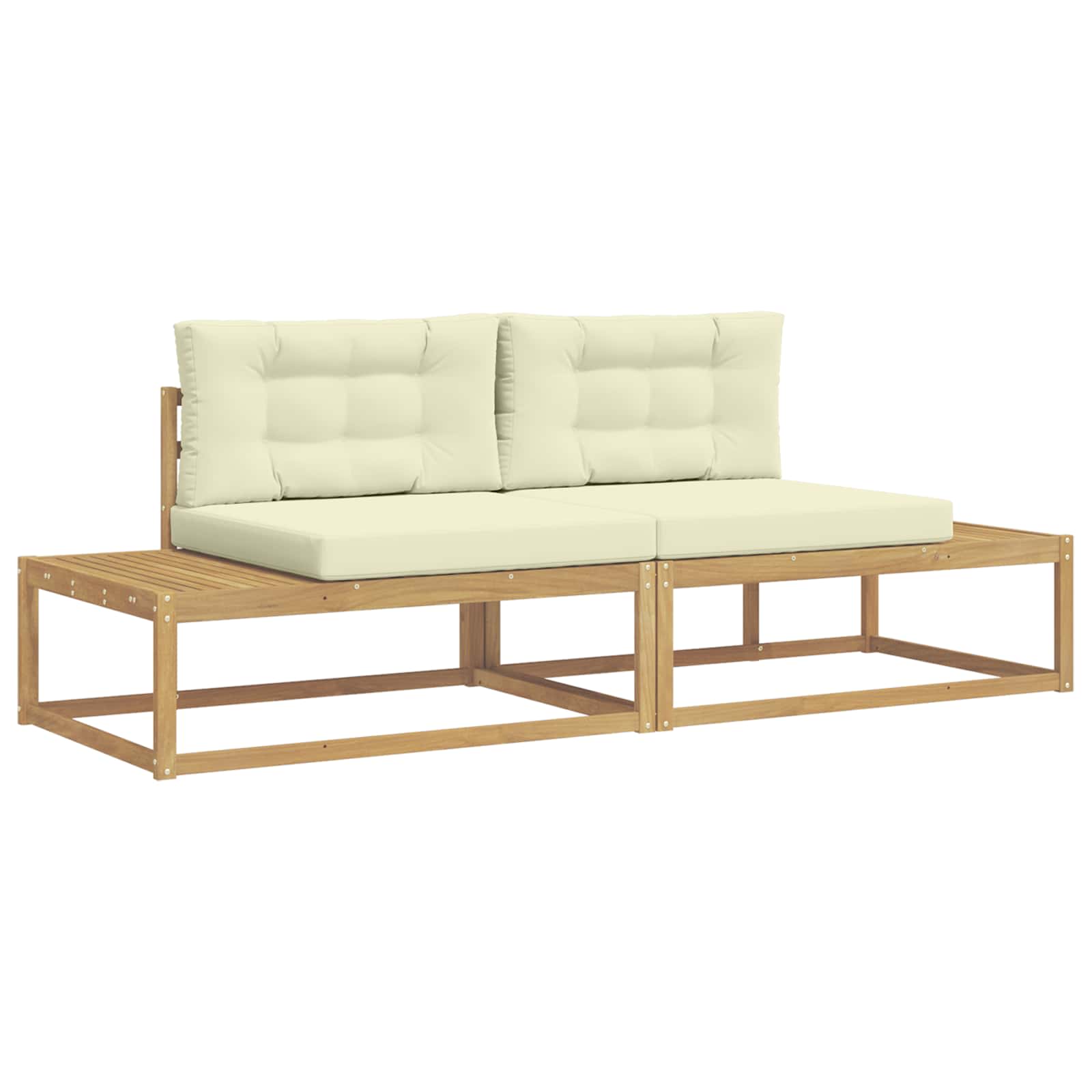 Outdoor-sofagarnitur 2-sitzer Polyester Weiß 230,5 X 83 X 73 Cm Vidaxl