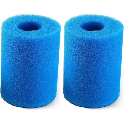 Lot De 2 Cartouches Filtrantes Pour Piscine, Éponge Nettoyante Réutilisable Et Lavable, Compatible Avec Les Recharges De Nettoyage Intex (4 X 3,54 Po / 10,2 X 9 Cm)