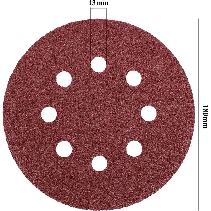 10 X 225 Mm Schleifscheiben, Körnung P180, 10-loch-schleifpapier, Universal-schleifscheibe Für Winkelschleifer