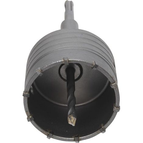 80-mm-betonlochsäge Mit 110-mm-sds-plus-adapter + Spiralbohrer + Positionierschraube, Für Ziegel, Beton, Zement, Stein Und Klimaanlagenöffnungen