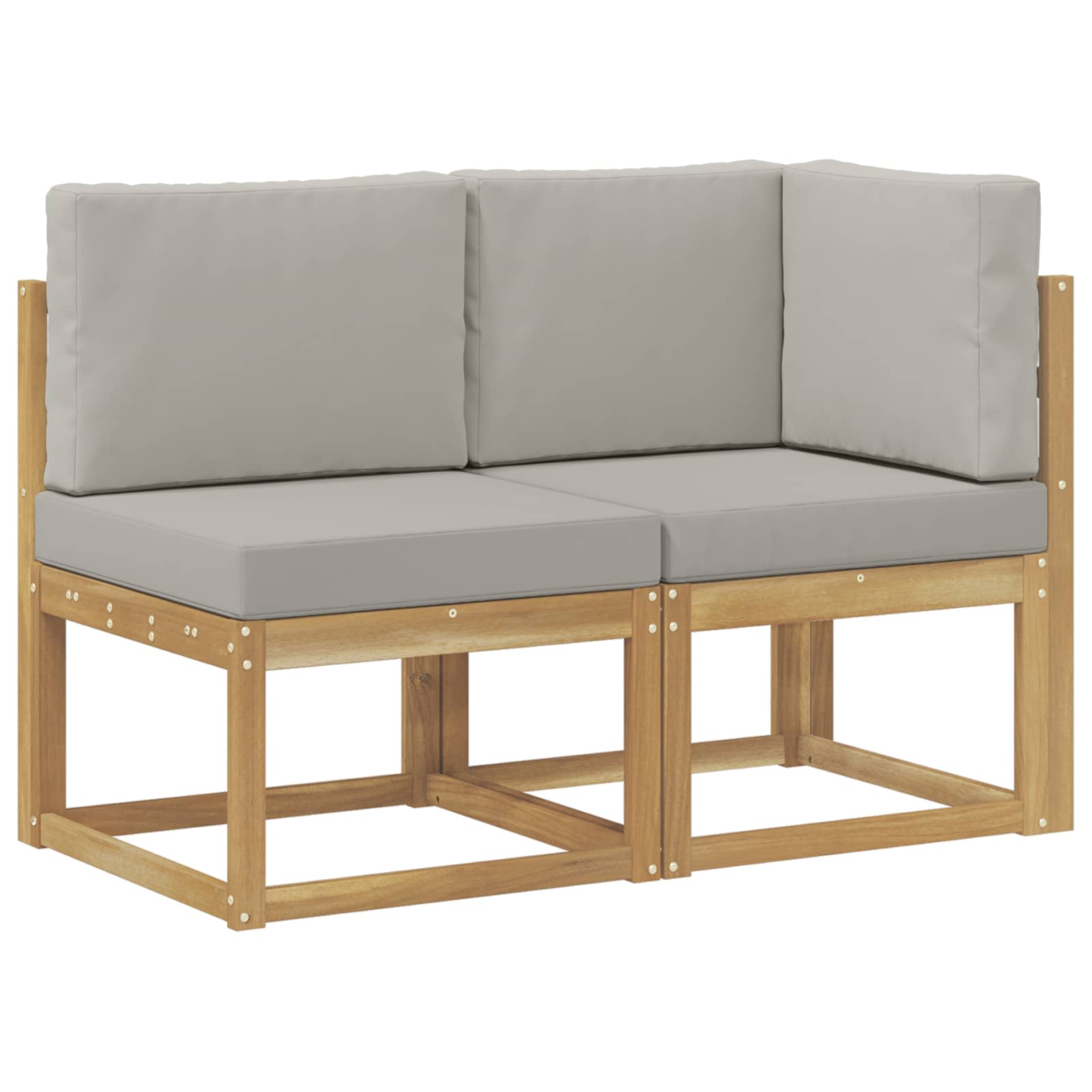 Maison Exclusive - Outdoor Mittel- Und Ecksofa 2 Stk. 2-sitzer Ma
