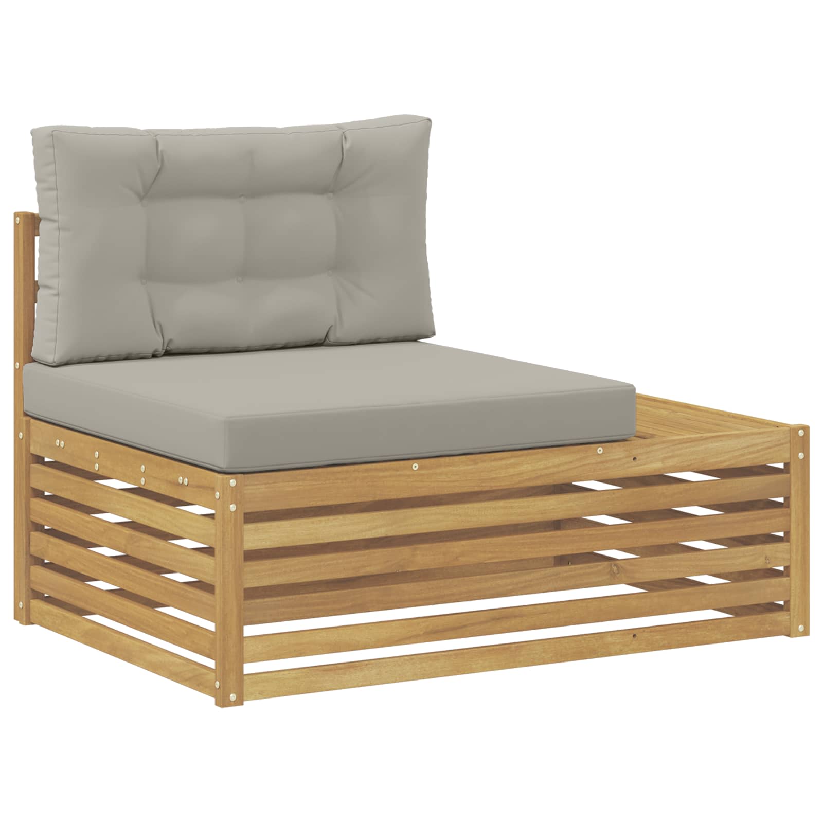Maison Exclusive - Outdoor End Sofa Massivholz Akazie Whitewash U
