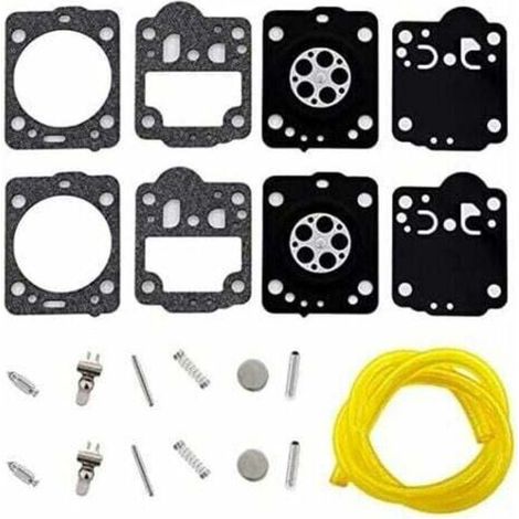 Ensemble De 2 Membranes De Carburateur Avec Tuyau Pour Tronçonneuses Husqvarna 235, 236, 240, Remplaçant Zama Rb-149, C1t-el41a, C1t-w33, C1t-w33a, C1t-w33b Et C1t-w33c.