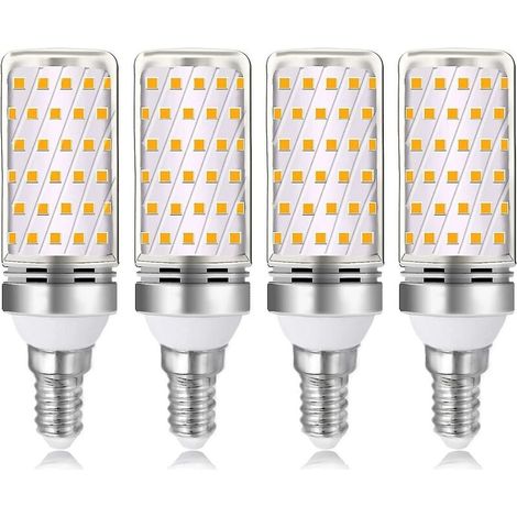 Ampoule Led E14 16w Blanc Chaud 3000k 1600lm, Équivalent Lampe Halogène E14 100w 120w, Ac 230v, Non Dimmable, 4 Pièces