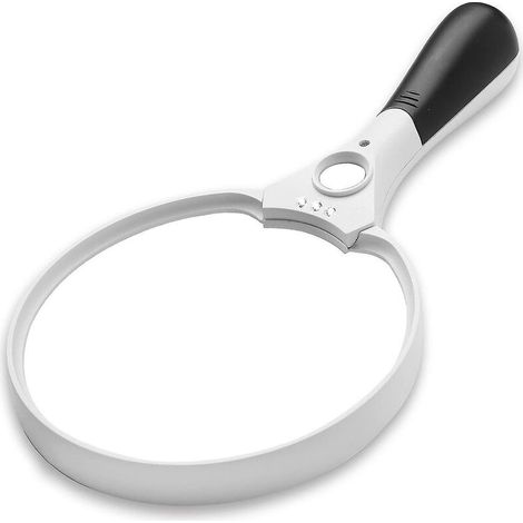 Loupe Menée Tenue Dans La Main De Avec La Lumière Pour Lire Le Grossissement 2x 4x 10x
