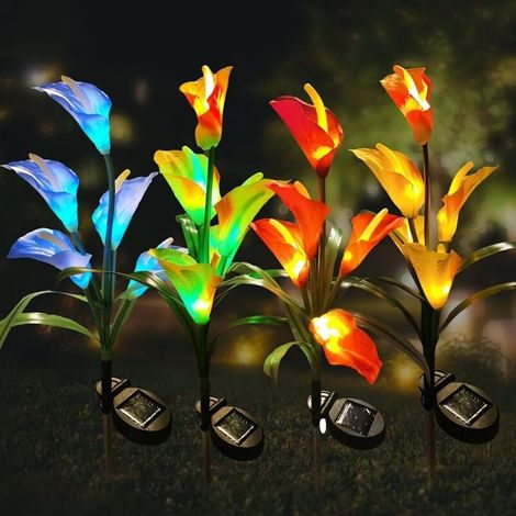 Lot De 2 Lampes Solaires De Jardin Matihua Avec Led, Étanches Ip65, Pour Pelouses, Trottoirs, Terrasses, Balcons Et Décorations Paysagères.