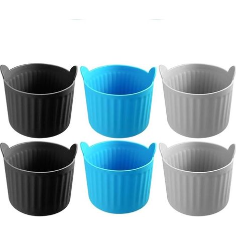 Moule Silicone Pour Friteuse Sans Huile – Lot De 6 – Résistant À La Chaleur – Sans Bpa – Accessoires De Cuisson Multifonctionnels