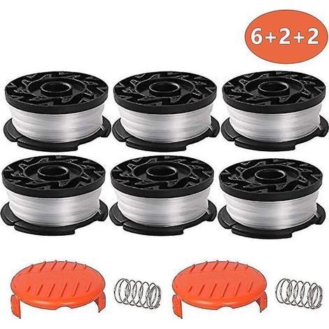 6 Pack Line Spool With 2 Covers For Replace Black Decker Grass Trimmers 1000 Pcs