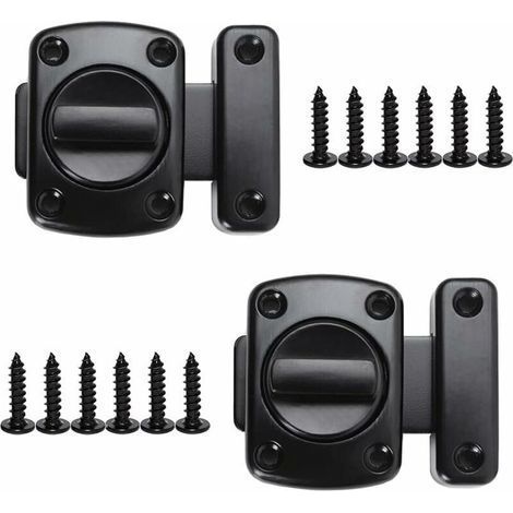 Loquet De Porte De Sécurité Rotatif En Alliage De Zinc – 2 Pièces Avec 12 Vis – Résistant À La Corrosion – Pour Salle De Bains Et Chambres 1000 Pcs