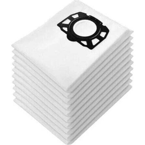 Lot De 10 Sacs Pour Aspirateur Kärcher Wd4 Wd5 Wd6 Mv4 Mv5 Mv6 – Tissu Non Tissé 5 Couches – Filtration Efficace Des Allergènes