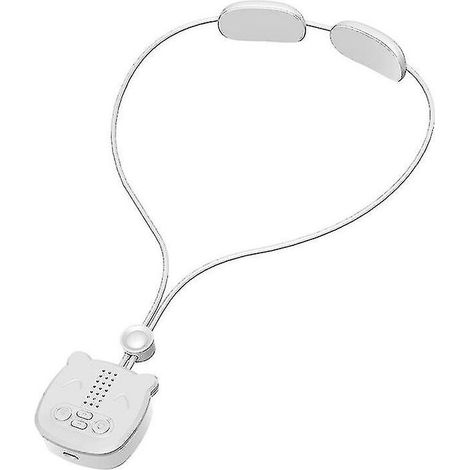 Ems Masseur De Cou Électrique À Double Point De Pression Masseur De Lymphvité Masseur Cervical À Compresse Chaude À Impulsions (couleur: Blanc)