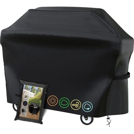 Grillabdeckung Für Den Außenbereich, Grillschutzhülle, Grillabdeckung Aus 210d Oxford-gewebe, Geeignet Für Weber, Brinkmann, Char-broil Usw., Uv-, Wasser- Und Reißfest (145 X 61 X 117 Cm)