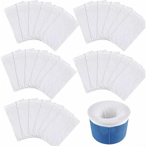 Ede Lot De 40paires De Chaussettes De Piscine Pour Filtre De Piscine, Panier De Nettoyage Pour Piscine Enterré Ou Hors Sol