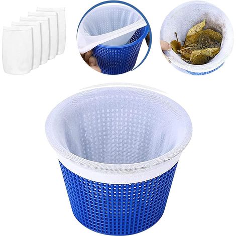 Chaussettes De Skimmer De Piscine, Filtre De Skimmer Pour Panier De Piscine, Filet De Filtre De Piscine Réutilisable Pour Éliminer Les Scories, Les Feuilles, L'Écume, Le Pollen, Les Insectes, Les Peti