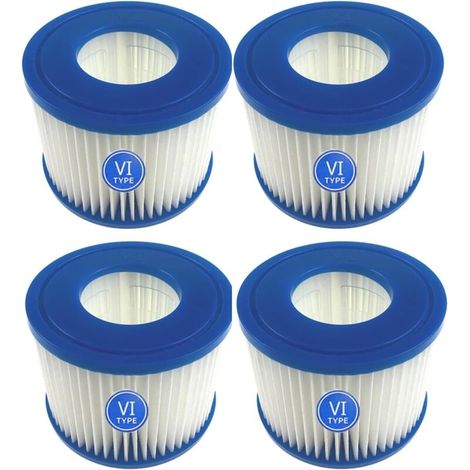 Cartouches Filtrantes De Rechange Pour Piscine Lay-z-spa Bestway Flowclear Filtre De Piscine Bestway Vi, Pour Monaco Taille 6-58323, 4 Pieces
