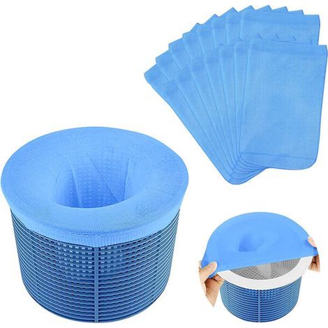 20pcs Chaussettes De Skimmer Pour Piscine, Chaussette Filtre Piscine Filtre Skimmer Piscine,bleu Pool Skimmer Socks, Chaussettes D'Écumeur De Piscine En Maille Ultra Fine-chrom