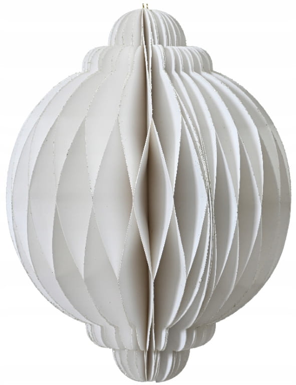 Zwiebel Papier,dia15-h20cm Weiss,box A 1