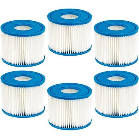 Lot De 6 Filtres De Piscine Pour Cartouche Intex Purespa Type S1 Pour 29001e Purespa Inflable Filtre De Piscine Catridge