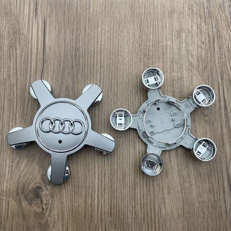 Jeu De 4 Caches-moyeux Pour Enjoliveurs 135mm Audi – Abs Gris – Installation Facile Pour Modèles A4, A5, A6, Q5, Q7