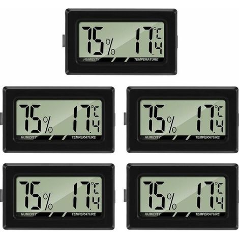 (5pcs)mini Digital Lcd Thermomètre Hygromètre Température Humidité Testeur Thermomètre Portable Thermo Hygromètre Indicateur Pour Bureau Cuisine