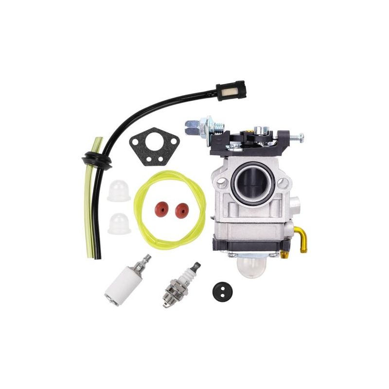 Vergaser Für 52-cm³-, 49-cm³- Und 43-cm³-motorsensen. Das Vergaser-set Enthält Dichtung, Schlauch, Zündkerze Und Kraftstofffilter. Geeignet Für Motorsensen Und Rasenmäher.