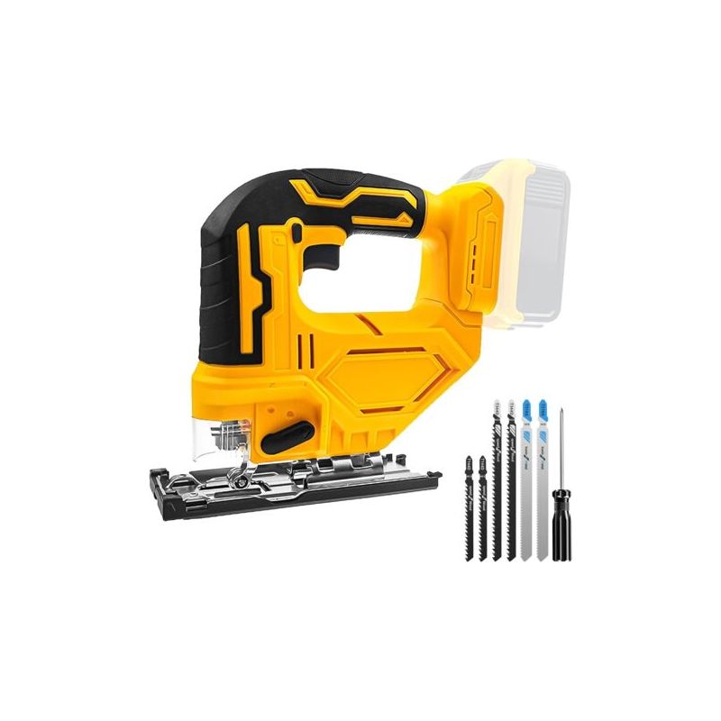 Akku-stichsäge, Kompatibel Mit Dewalt 20v Max Akku, 400w Sägeblatt, 2700 U/min, 45° Gehrungsschnitte Mit Sägeblättern Für Gerade/gebogene/kreisförmige Schnitte