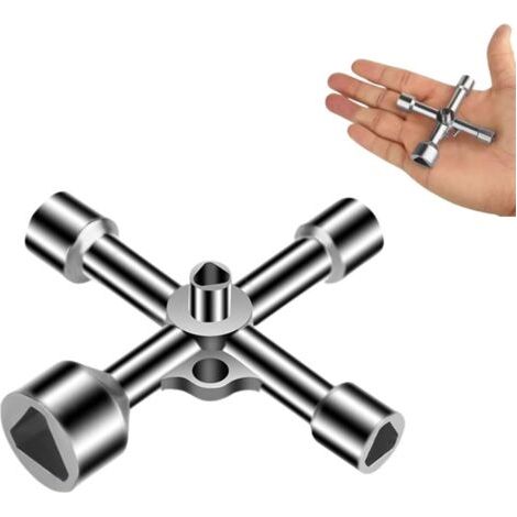 Clé Triangulaire Pour Poubelle - 5 Tailles (7/10/12/13/18mm) - Clé Universelle Pour Poteaux Anti-intrusion, Compteurs Gaz/eau Et Armoires Électriques
