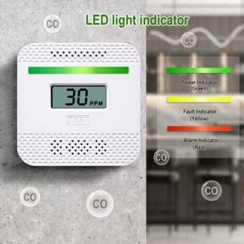 Kohlenmonoxidmelder, Tragbarer Kohlenmonoxidmelder Mit Lcd-digitalanzeige Für Zuhause Und Unterwegs, Ul-zertifizierter Kohlenmonoxidalarm Mit Elektrochemischem Sensor