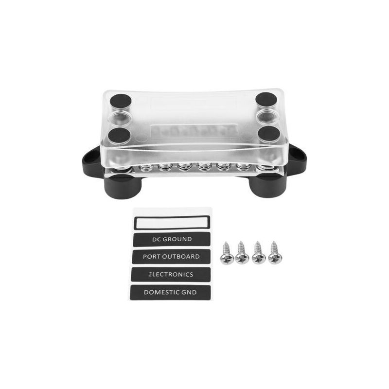 Sammelschienen-anschlusskasten Für Lkw Und Boote, Gehäuse Und Boden Aus Glasfaserverstärktem Nylon, Edelstahlschrauben, 100 A, 12–48 V