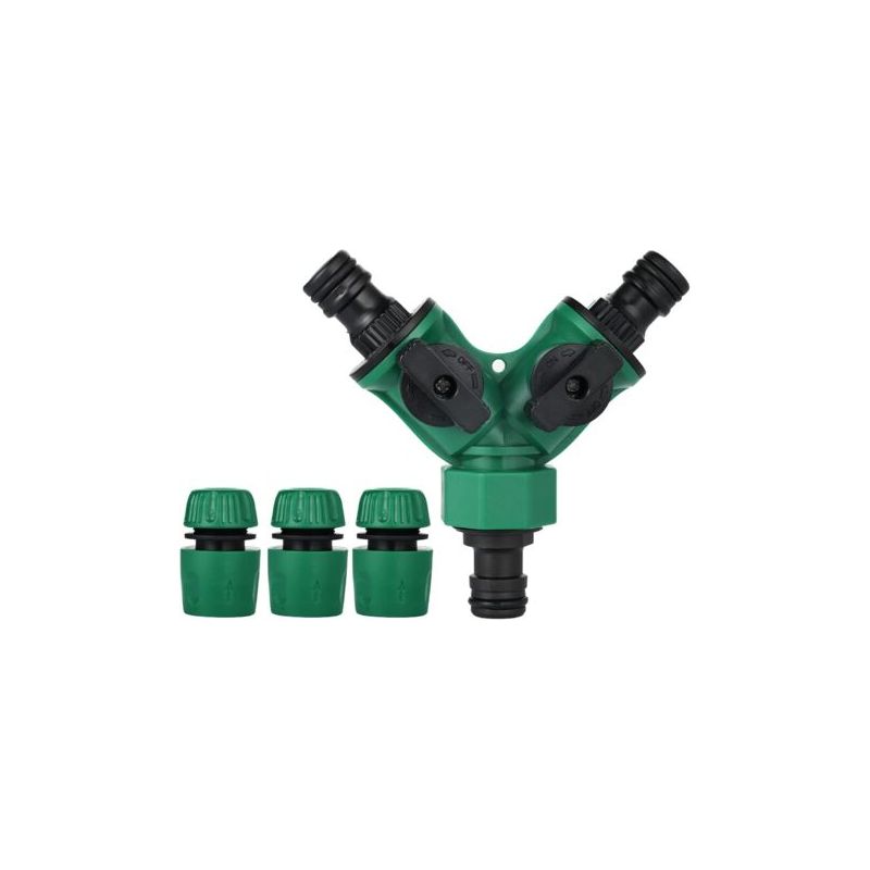 Gartenschlauchverbinder, Schlauchendkappe, Y-verteiler, Gartenhahnadapter, Gardena-verbinder Mit 2 Ausgängen Für Gartenhahnventil