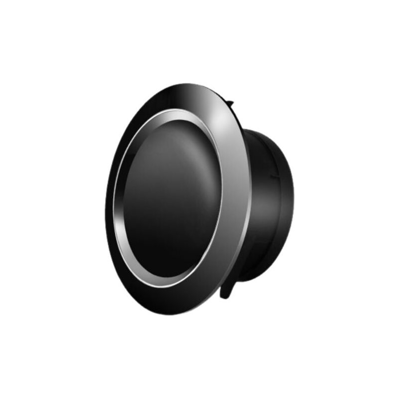 Rundes Lüftungsgitter (75 Mm) – Schwarzes Abs – Verstellbare Scheibe Zur Luftstromregulierung – Wand- Oder Deckenmontage