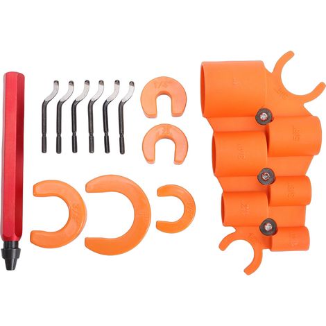 Ensemble D'Outils D'Ébavurage De Tuyaux, Règle De Profondeur D'Alésoir Et Clips En Plastique Pour Tuyaux En Pvc, Cuivre Et Aluminium De 1/4 3/8 1/2 5/8 3/4 1 Pouce
