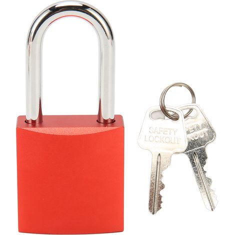 Cadenas De Sécurité Industriel En Aluminium Et Acier, Faisceau De Verrouillage Anodisé, Verrouillage D'Isolation Rouge Pour Produits Chimiques