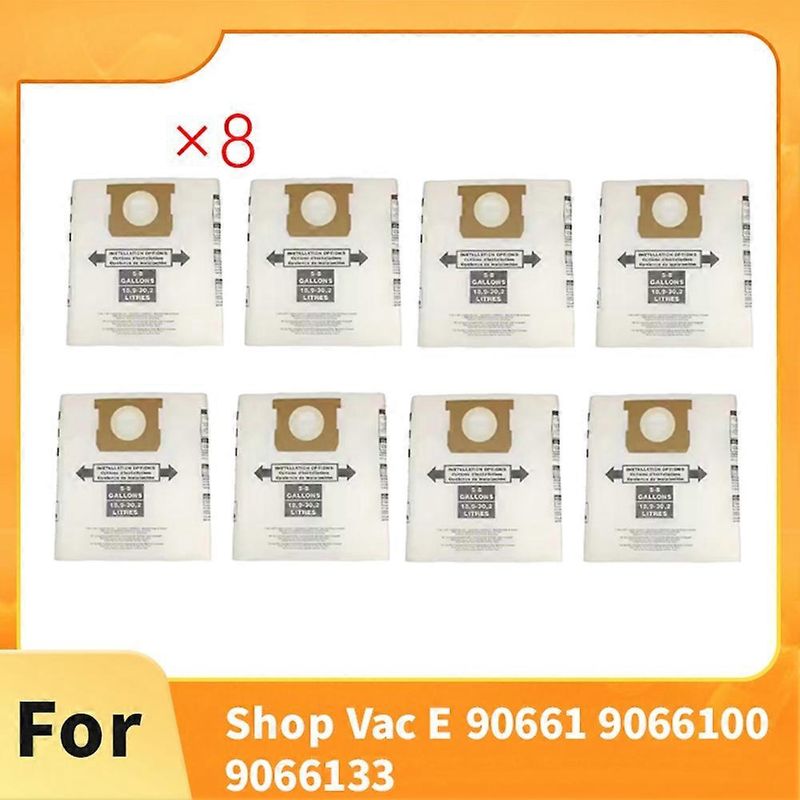 Shop-vac Einweg-staubsaugerbeutel, 5 Bis 8 Gallonen, Typ E 90661 9066100 9066133 Und Typ H 90671 9067100