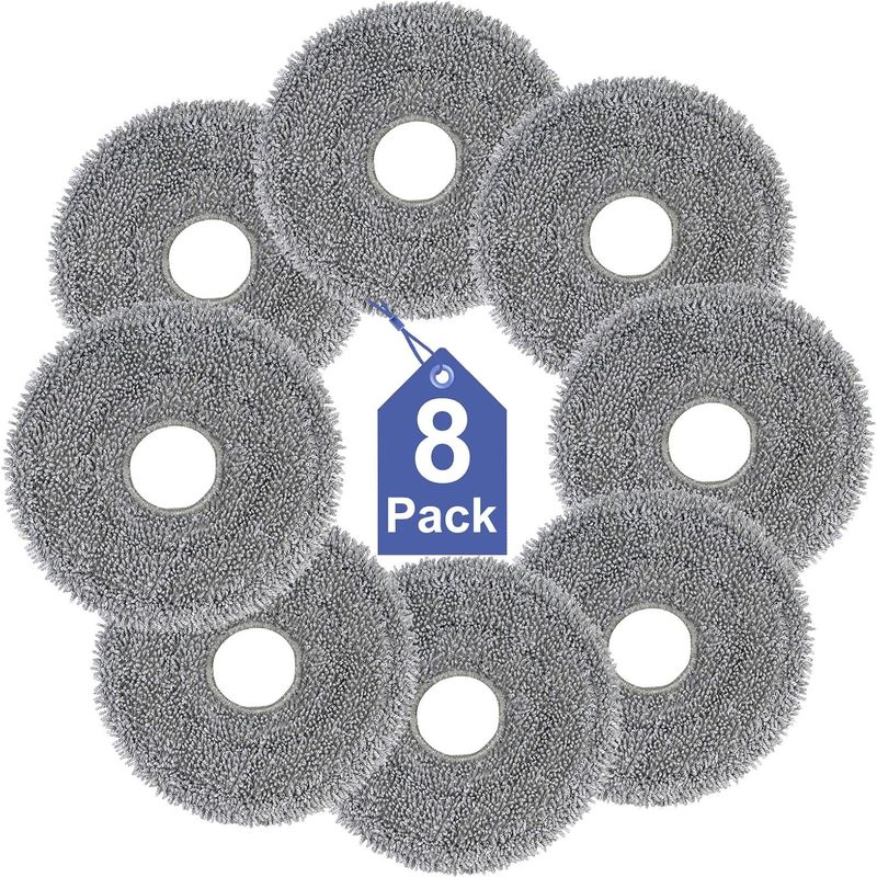 8 Ersatz-wischmoppbezüge Für Roborock Saros 10r, Qv 35a, Qv 35s, Qrevo S, Qrevo Pro, Qrevo Edge, Qrevo Curv, Qrevo Master, Weiche Mikrofaser, Waschbare Und Wiederverwendbare Wischmoppbezüge