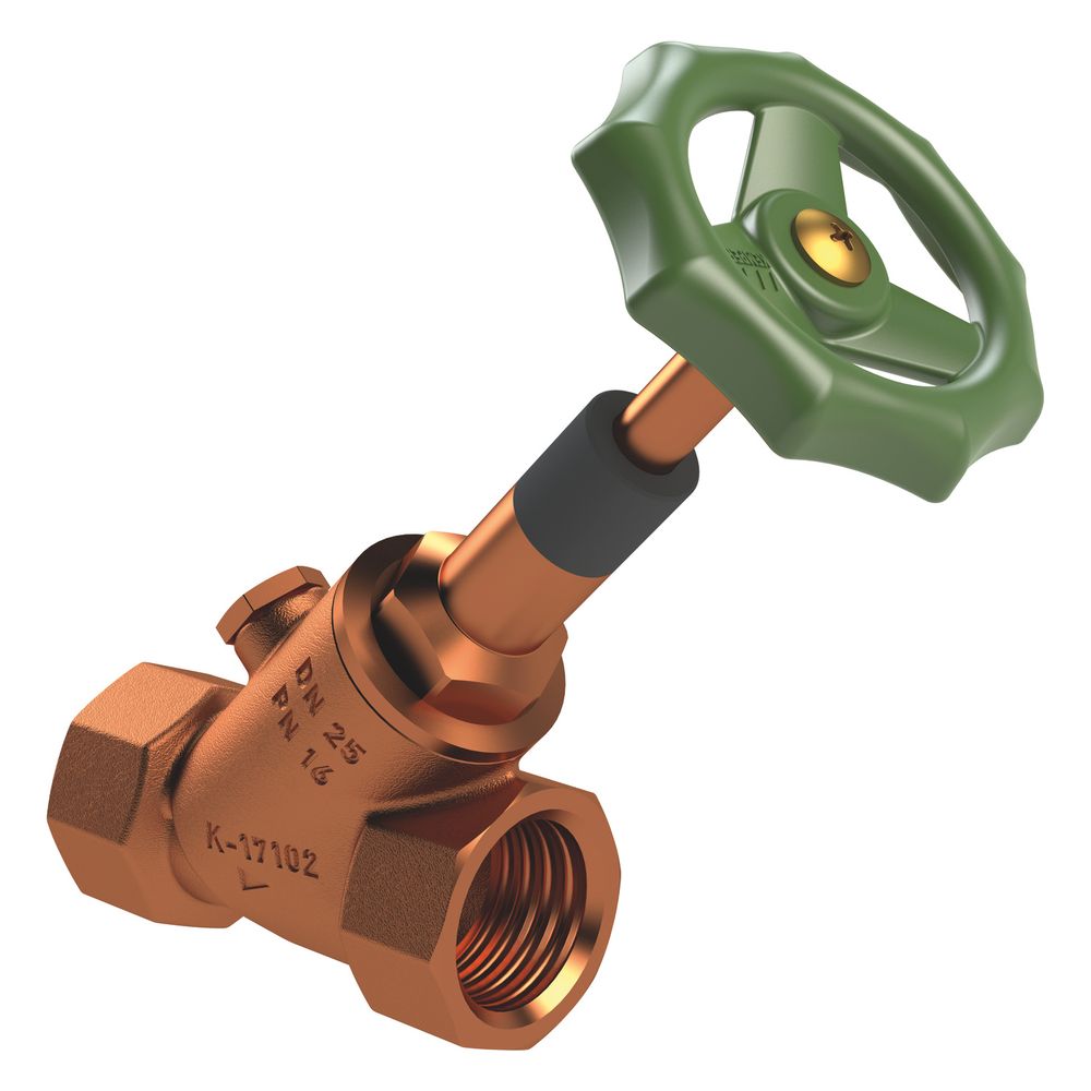 Kemper Eco Freistrom-absperrventil Mit Entleerstopfen G 1/4", Dn 40 Ig, Pn 16, Rotguss, Figur 171 02