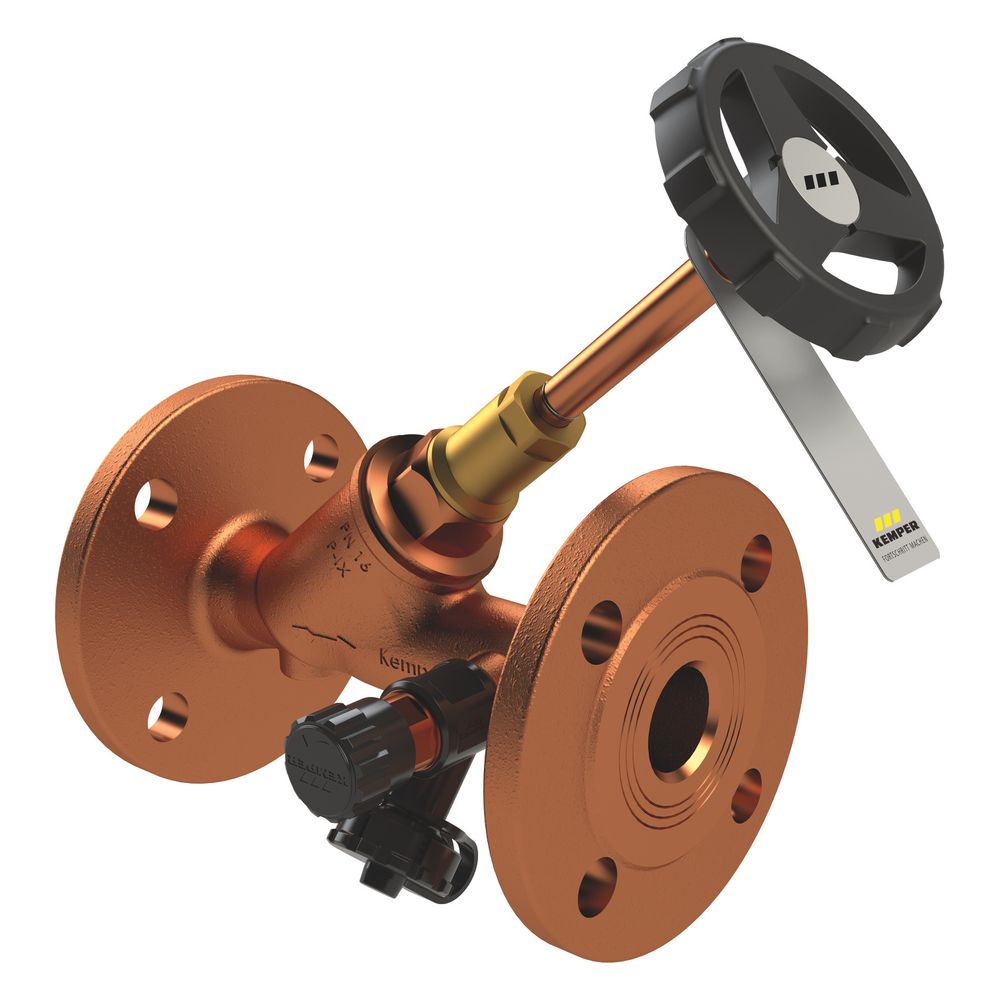Kemper Freistrom-absperrventil Mit Entleerventil, Flansch Dn 100, Pn 16, Rotguss, Figur 135 02