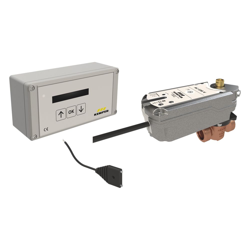 Kemper Leckage-sicherheitssystem Mit Stellantrieb, Steuereinheit, Wasserfühler Und Vav-plus Dn 20, Pn 16, 230v, Figur 620 01