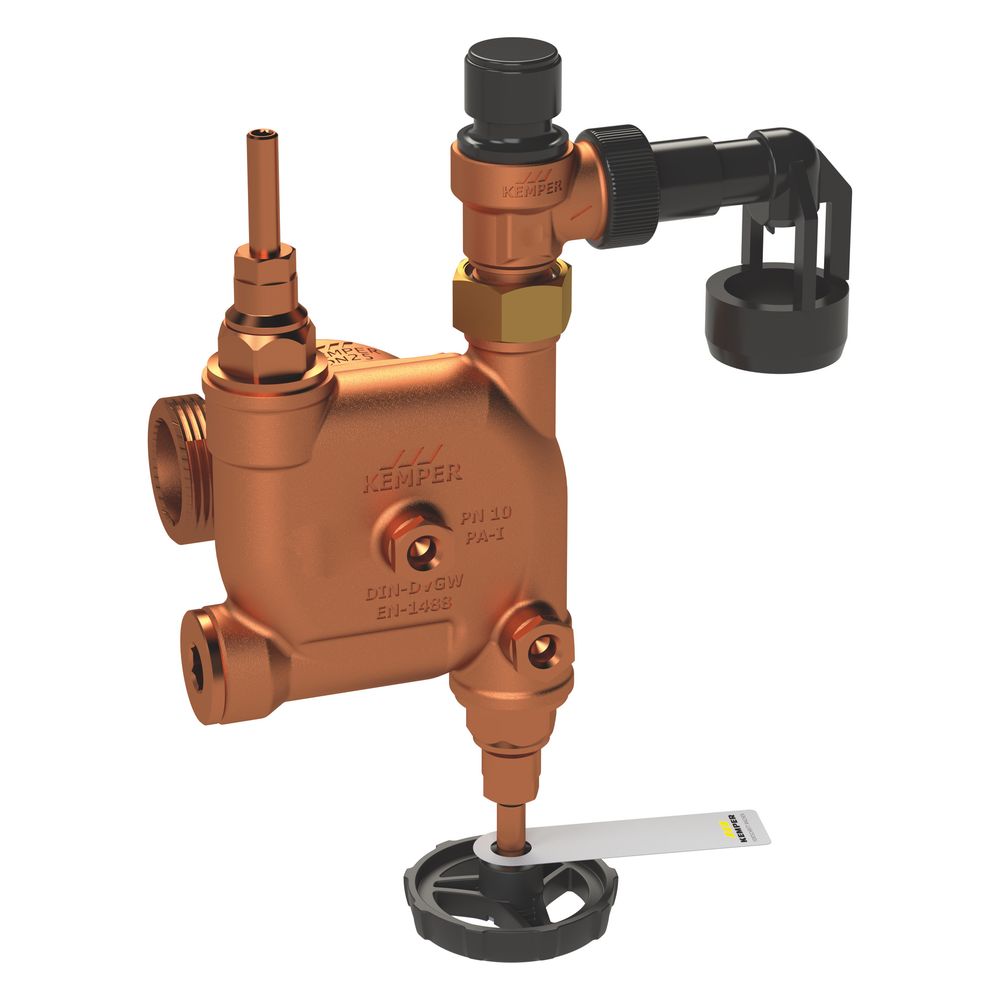 Kemper Sicherheitsgruppe S, Sicherheitsventil 1,0 Mpa, Dn 32 Ag, Pn 16, Rotguss/edelstahl/kunststoff, Figur 716 0g