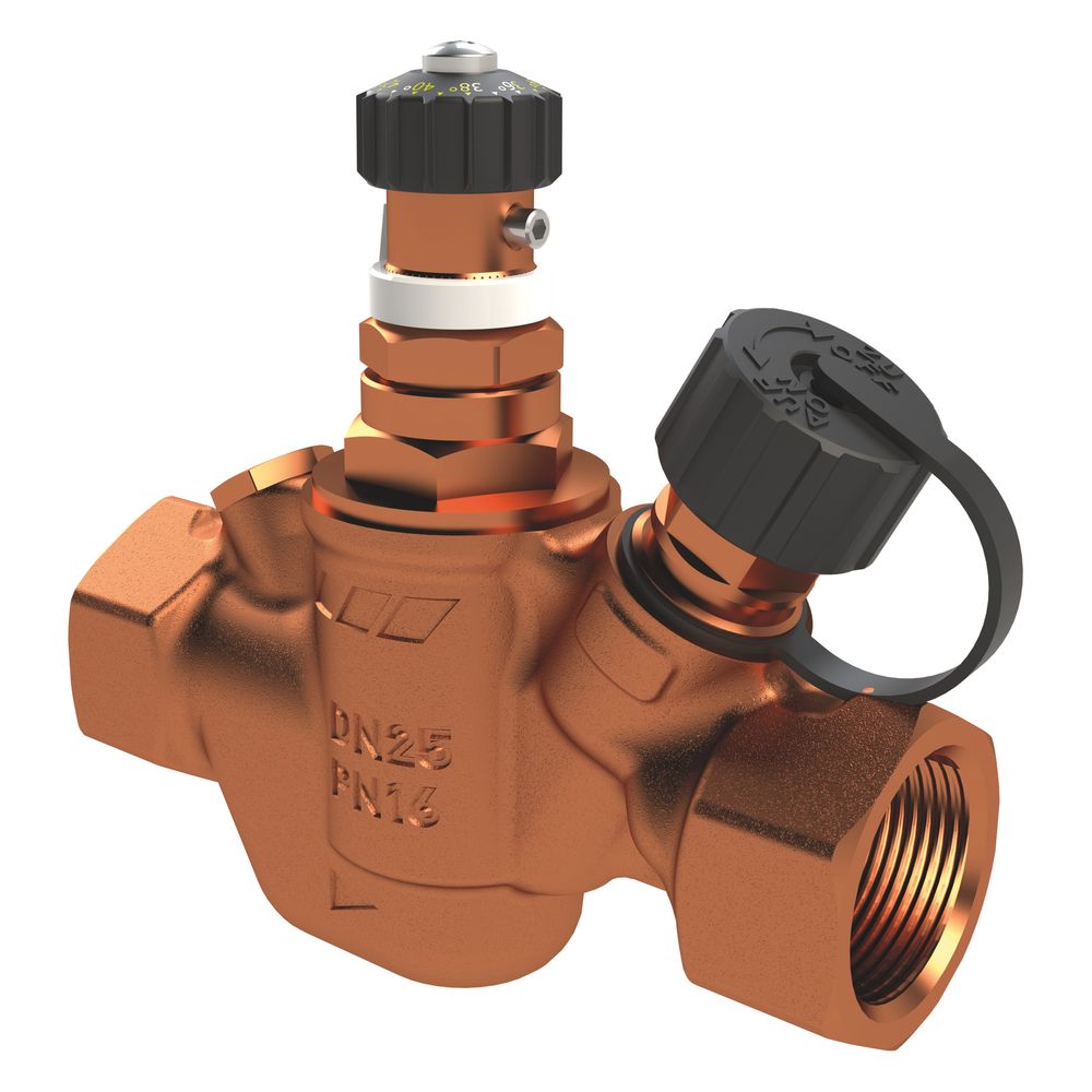 Kemper Therm Automatisches Zirkulations-regulierventil, 30-50 Grad C, Dn 15 Ig, Pn 16, Rotguss, Figur 142 00
